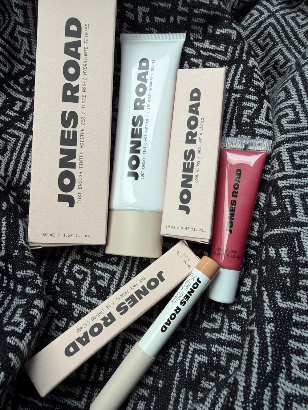 Jones Road Cool Gloss & Just Enough Tinted Moisturizer Set in Rose Pink